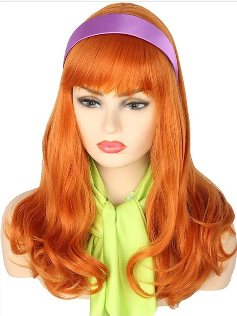 Daphne Scooby Doo Red Head Ginger Wig Purple Headband Green Scarf Accessories